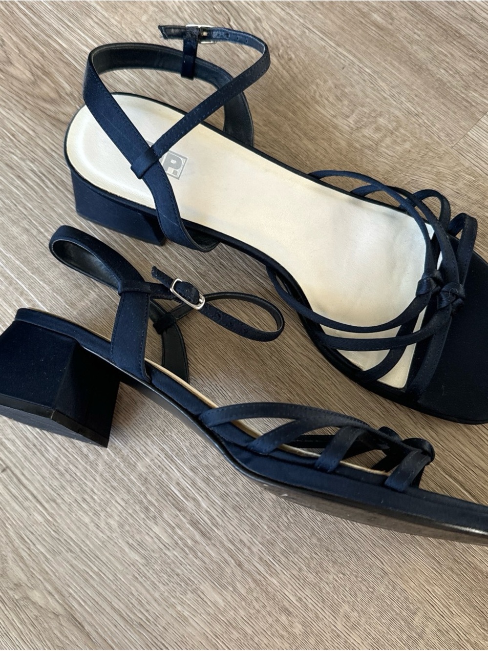 bp Black Strappy Block Heel Sandals